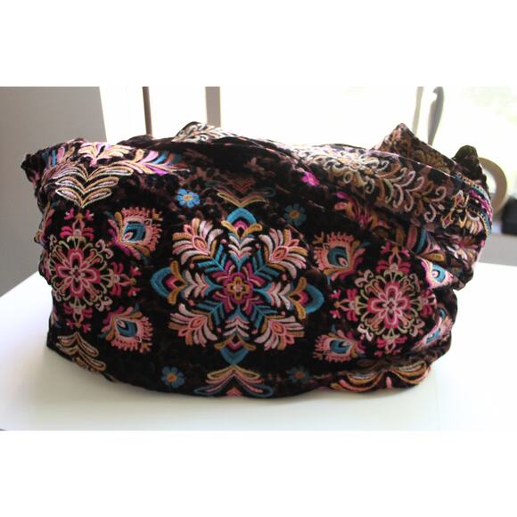 Johnny Was Velvet Tote Bag, NEW, Misty Leopard - Picture 7 of 11